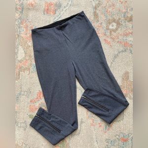 LYSSE Heather Blue Zip-Ankle Leggings M
